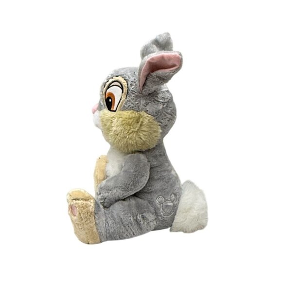 Disney Thumper Plush Stuffed Animal Bunny 11" Gray Beige Soft Toy Embroidered - Picture 2 of 5